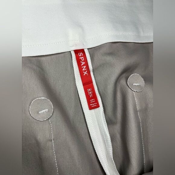 Spanx On-The-Go Cropped Kick Flare Pants Classic White sz 2X - Picture 4 of 11